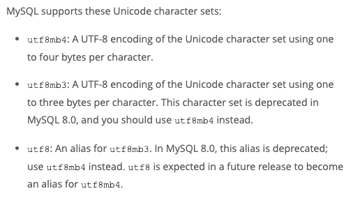 MySQL - Unicode Support
